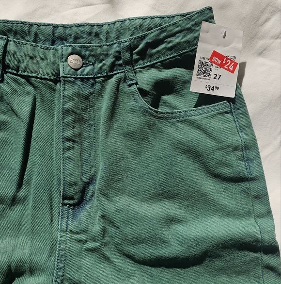 forever 21 bongo Stylish Green Women's jean green - Picture 4 of 4